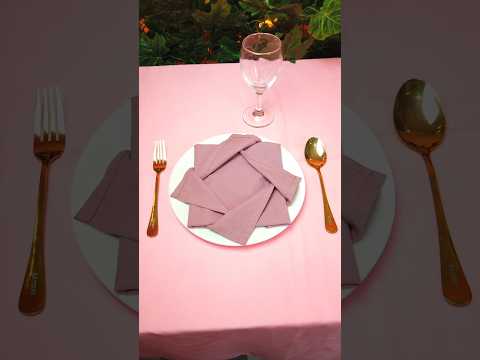 HOLE TABLE NAPKIN FOLDING #napkinfolding #napkin #napkinart #cateringservices