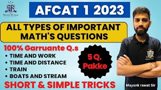 Important Questions & Concept of Math for Afcat 1 2023 | Maths for Afcat | Crash Course for Afcat