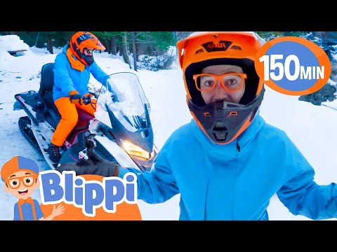 Blippi’s Super Fast Red Snowmobile Adventure! | 2+Fun Hours of Educational Videos for Kids