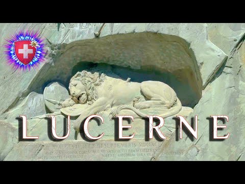 LUCERNE SWITZERLAND ✨ Walk to LION Monument and HOTELS in the city / Stroll to Main Station 4K