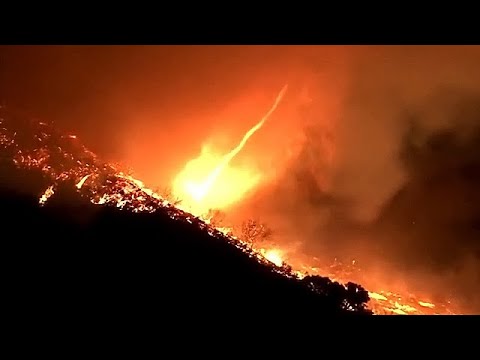 Los Angeles Helicopter: Palisades Fire Tornado