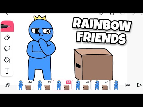 Rainbow Friends - Flipaclip Animation Process (Finger Animation)