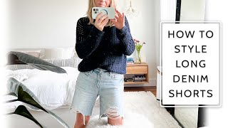 4 Foolproof Ways To Style Long, Denim Shorts