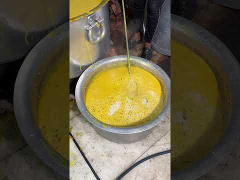 Bulk making of Kadhi Chawal in delhi | 50kg Kadhi Chawal Making #shorts #kadhichawal #delhi