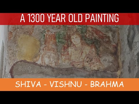 1300 year old painting depicting the unity of Shiva, Vishnu, and Brahma - Dharmic Pluralism