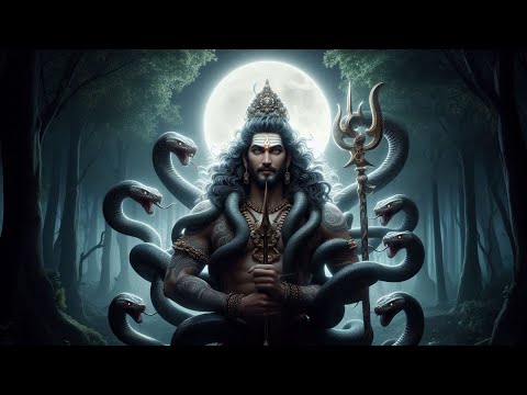 Divine Mahakaal with the Crescent Moon: A Celestial Journey