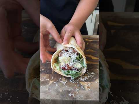 CHICKEN CEASAR WRAP #asmr