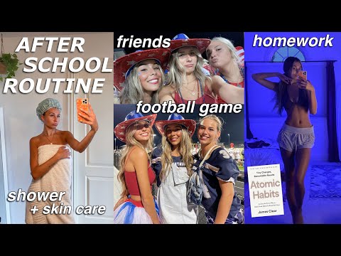 AFTER SCHOOL ROUTINE *VLOG* | self care, football game, friends