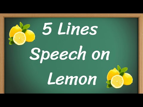 Lemon Short 5 Lines Speech in English || 5 Lines Speech on Lemon