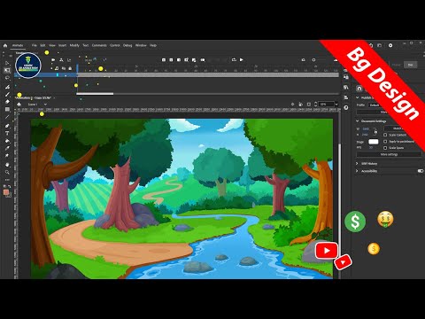 How to Make Background Design in Adobe Animate | Adobe Animate Hindi (हिंदी)Tutorial