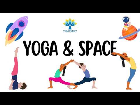 Fun Yoga Poses for Kids with a Quiz | Yoga for Children | Yoga & Space | Yoga Guppy