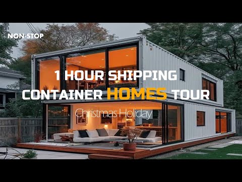 One Hour Shipping Container Homes Tour | Christmas Holiday