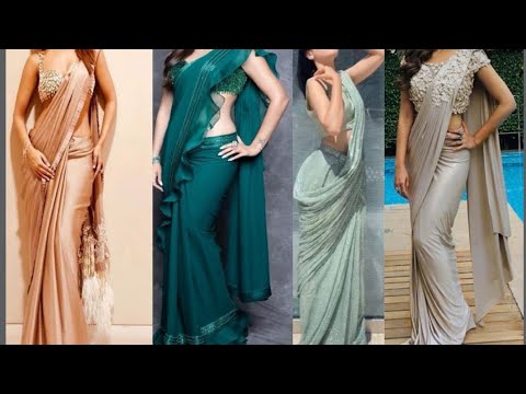 beautiful Indian saree design sleeve less and backless blouse|silk saree#saree #silksaree #sarees