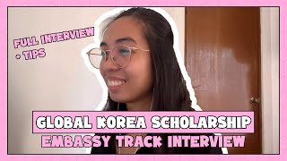 INTERVIEW (Embassy Track) | Global Korea Scholarship | A Fangirl's Heart in Korea