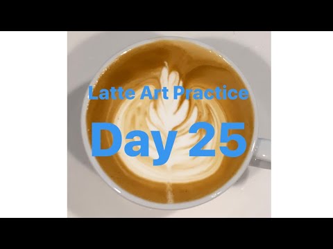 Latte Art Practice Day 25/ ラテアート練習記録 25日目/ 라떼 아트 연습 25 일차/ 第二十五天拿铁艺术练习