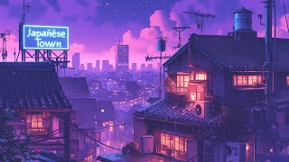 Nostalgic Lofi Hip Hop Beats 🎹 1980s & 90s Retro Vibes & Japanese Town Ambience 🌆 Lofi Rain Playlist