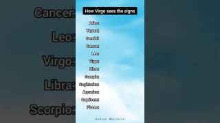 How Virgo sees the signs ♍ - Zodiac Signs Shorts #shorts