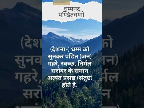 धम्मपद पण्डितवग्गो | Dhammapad, Pandit Vagga #buddhaquotes #ytshort