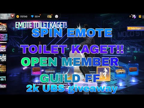 SPIN LUCKY ROYALE FF TERBARU EMOTE TOILET KAGET + OPEN MEMBER GUILD