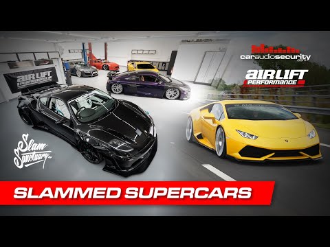 Airlift Slammed Supercars Ferrari X Lamborghini X Audi | Car Audio & Security