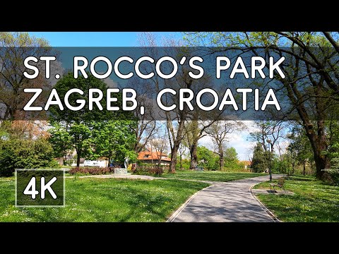 Walking Tour: Rokov Perivoj (St. Rocco's Park), Zagreb, Croatia -  4K UHD Virtual Travel