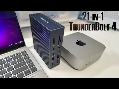 A Mac Mini's Best Friend -  ACASIS  21 Ports 40Gbps Thunderbolt 4 Docking Station