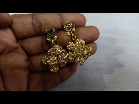 DIY Earing Idea With Stoneball / simple and elegant