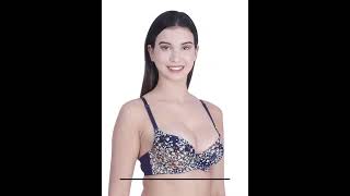 WOM | Women Full Coverage Heavily Padded Bra  (Blue)