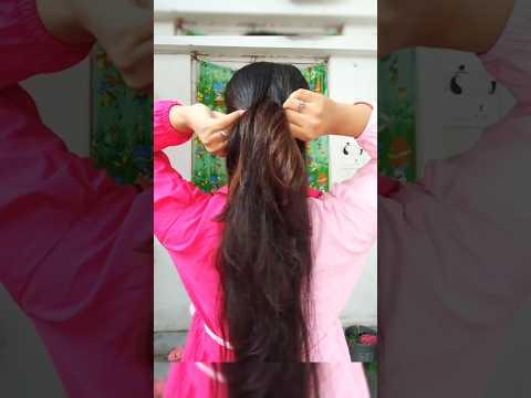 Low Ponytail hairstyle |  Hairstyle For Summer #shorts #ponytail #easyhairstyle #hairstyle #viral