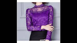 Blouse Shirt Lace Casual 5xl Woman Blouse Plus Size Solid O Neck Sweet Style Oversize Long Sleeve Sh