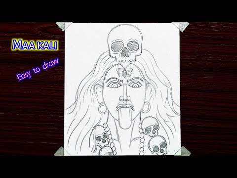 How to draw maa kali | Maa kali outline drawing