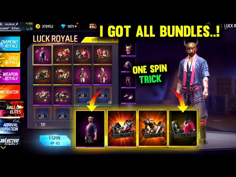 Hall of Elites Luck Royal Free Fire | Hip Hop Bundle Spin Trick | Free fire new event today