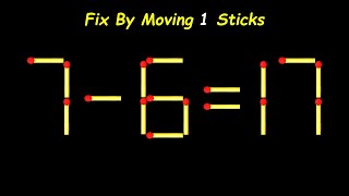 SOUTH KOREA | Fix The Equation by moving 1 stick | Improve IQ | Matchstick Puzzle