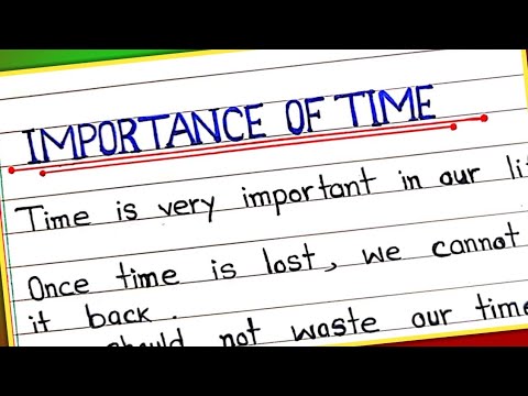 5 Lines essay on importance of time || Essay on value of time in English