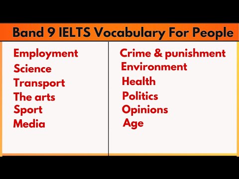 Band 9 IELTS Vocabulary For People