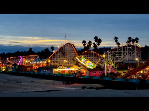 [4KHDR] Santa Cruz Boardwalk at Night