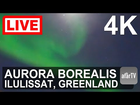 🔴 Live: Aurora Borealis Over Ilulissat, Greenland in 4K Ultra HD