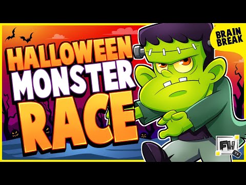 Halloween Monster Races 👻🏁🏃‍♀️Kids Brain Break