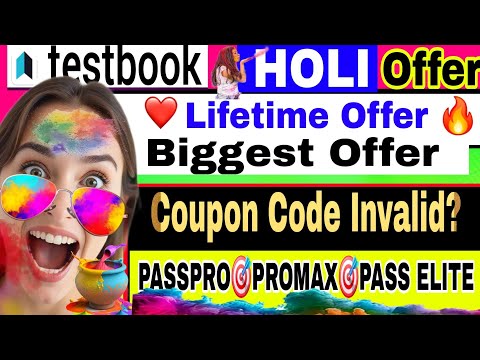 Testbook Propass Holi offer with Best Coupon Code| Testbook Passpro coupon code|Testbook coupon code