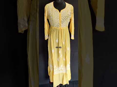 #lucknowi #chikankari #trending Modal cotton long gowns