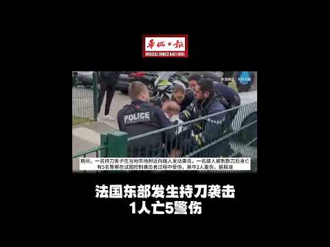 华侨日报国际新闻：法国东部发生持刀袭击 1人亡5警伤