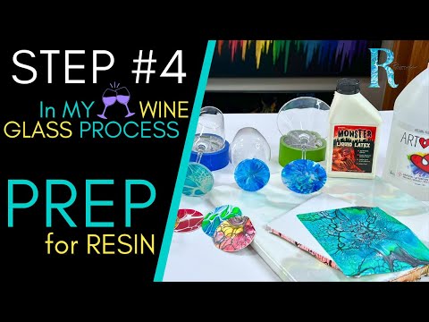 PREPARE 🍷 Glass before Resin ~ Step #4 in my Wine Glass Process #trirrrtistry #fluidart