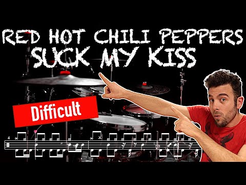 Red Hot Chili Peppers - Suck My Kiss - Drum cover (with scrolling drum score)