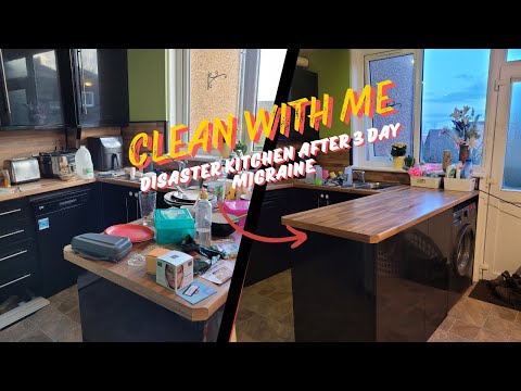 Recovering from migraine! Clean my disaster kitchen with me