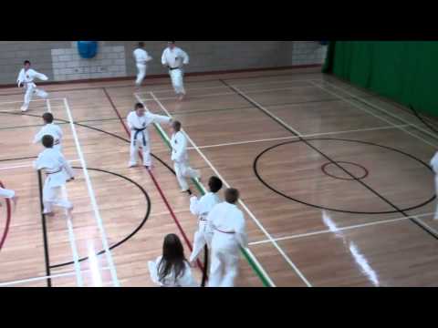 Warm Up Drill  Whalsay, Led By Alec Henry.