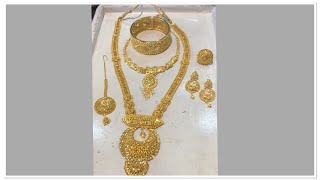 Latest gold bridal complete sets with weight