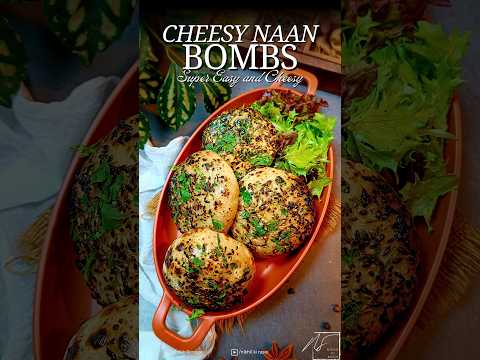 Naan Bombs | Cheese Naan Bombs | Stuffed cheese Naan Bombs | No Oven No Tandoor Recipe | #shorts