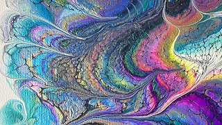 COLORFUL MODIFIED BLOOM SWIPE SPIN OUT. #bloomtechnique #acrylicpour #sheleeartstyle