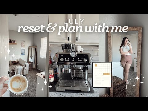 monthly reset & plan with me | July 2024 ☀️✨ - productive vlog, & getting my life together!!