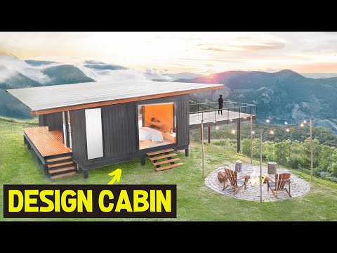 MOUNTAINTOP DESIGN CABIN w/ MILLION DOLLAR VIEW! Airbnb Tiny Home Tour